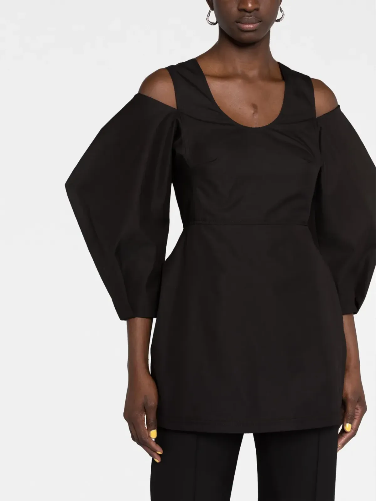 Jil Sander コールドショルダーブラウス - 画像5