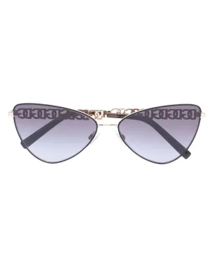 Dolce & Gabbana Eyewear ロゴチェーン キャットアイ サングラス - サムネイル1