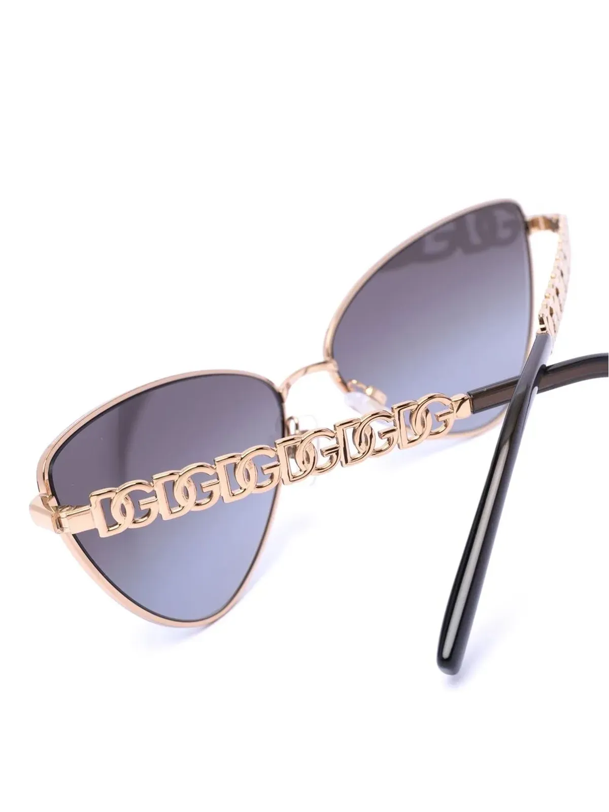 Dolce & Gabbana Eyewear ロゴチェーン キャットアイ サングラス - 画像3