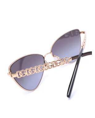 Dolce & Gabbana Eyewear ロゴチェーン キャットアイ サングラス - サムネイル3