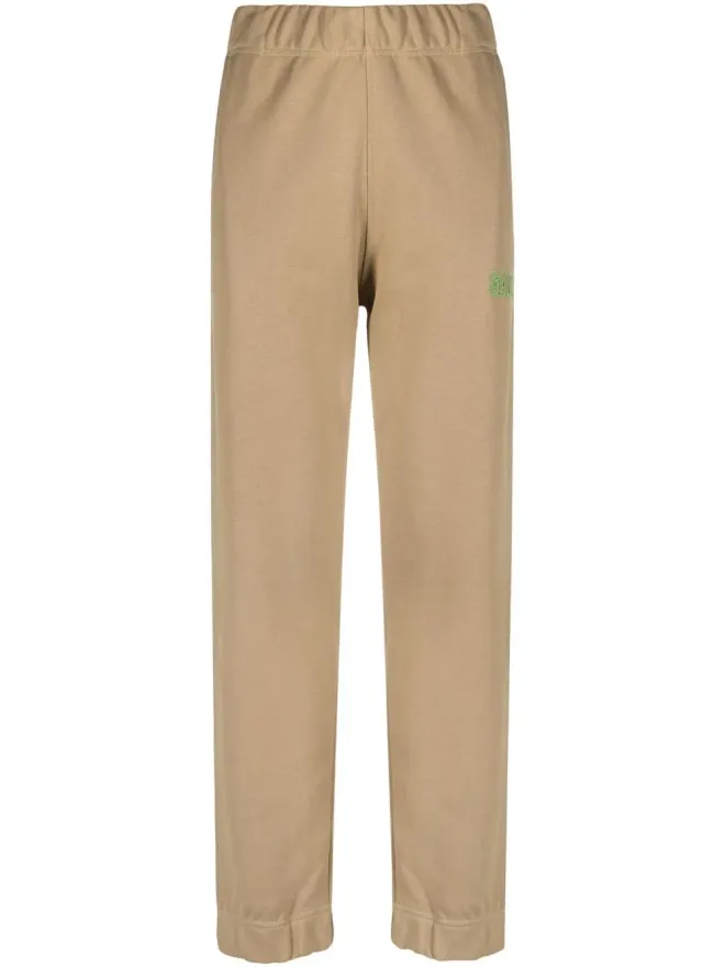 Ganni GANNI ロゴ刺繍スウェットパンツ（ブラウン）の商品画像