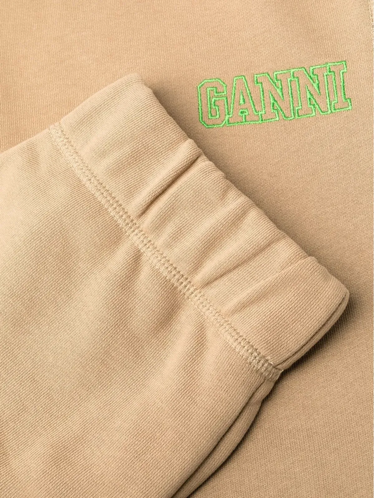GANNI ロゴ刺繍スウェットパンツ（ブラウン） - 画像5