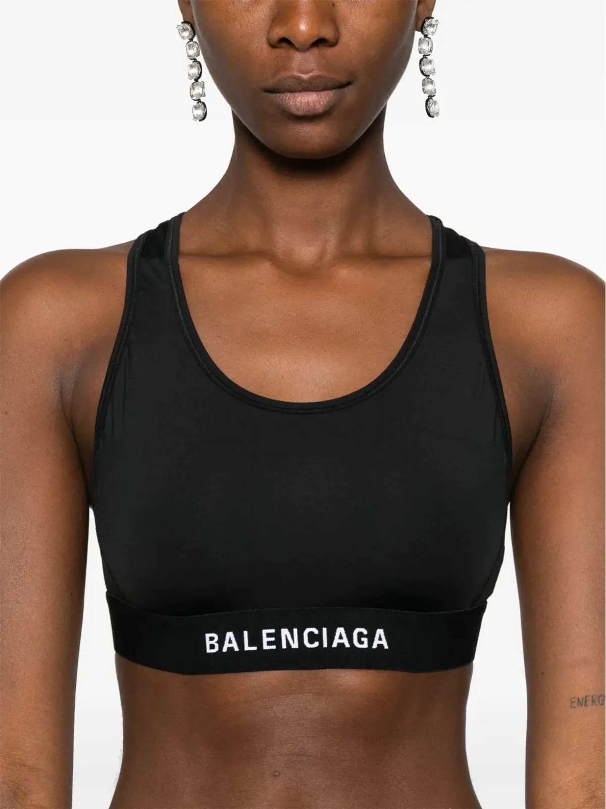 Balenciaga ロゴ入りアンダーバンドスポーツブラ - 画像5