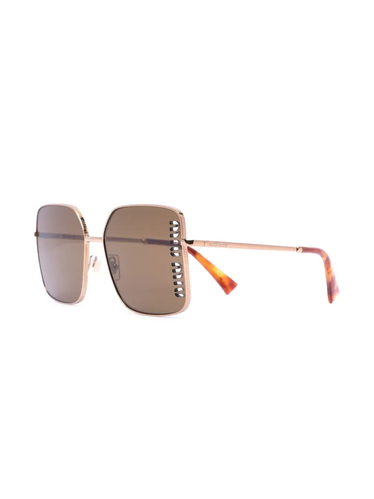 Miu Miu Eyewear ロゴディテール スクエアフレーム サングラス - 画像2