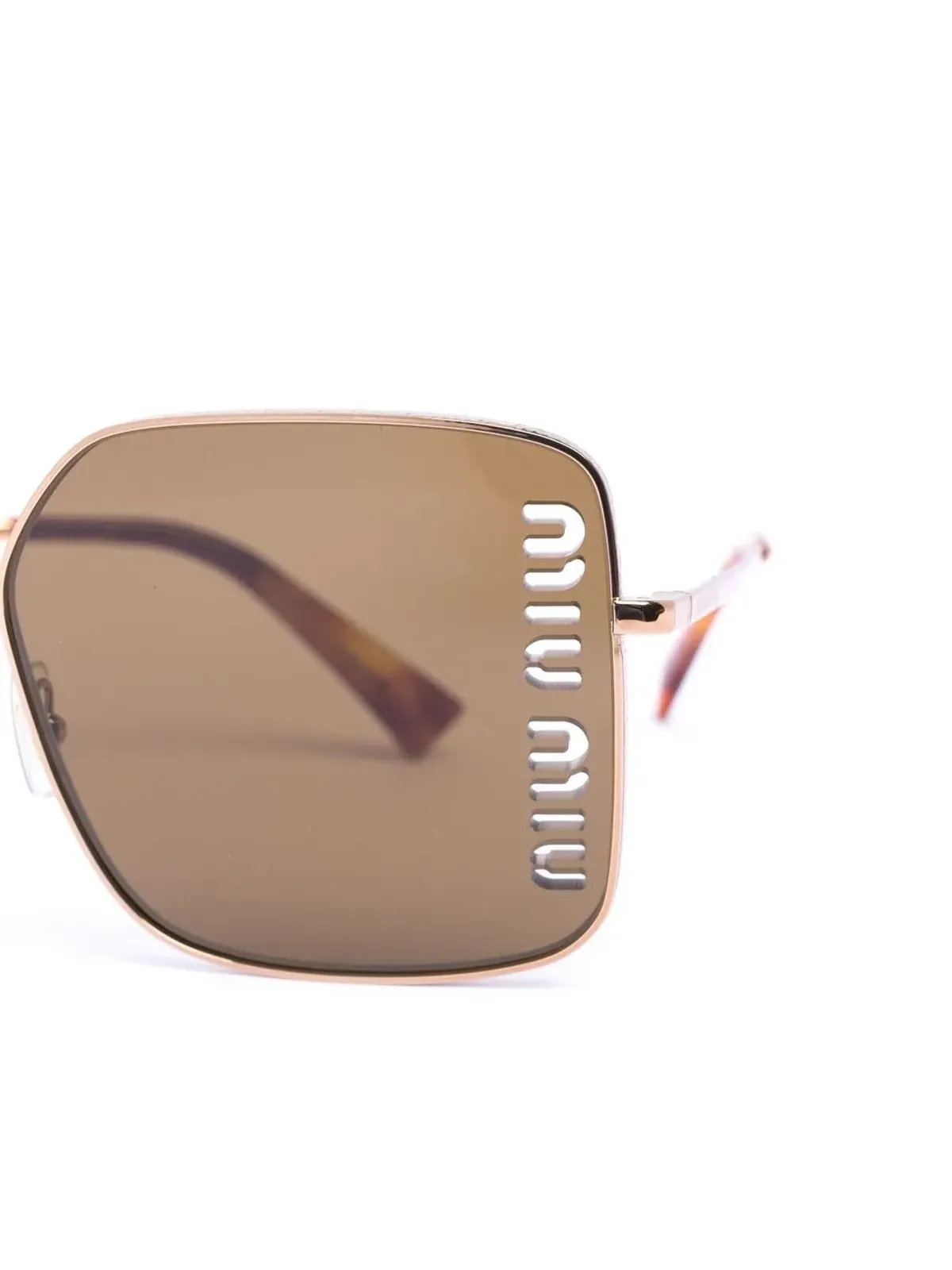 Miu Miu Eyewear ロゴディテール スクエアフレーム サングラス - 画像3