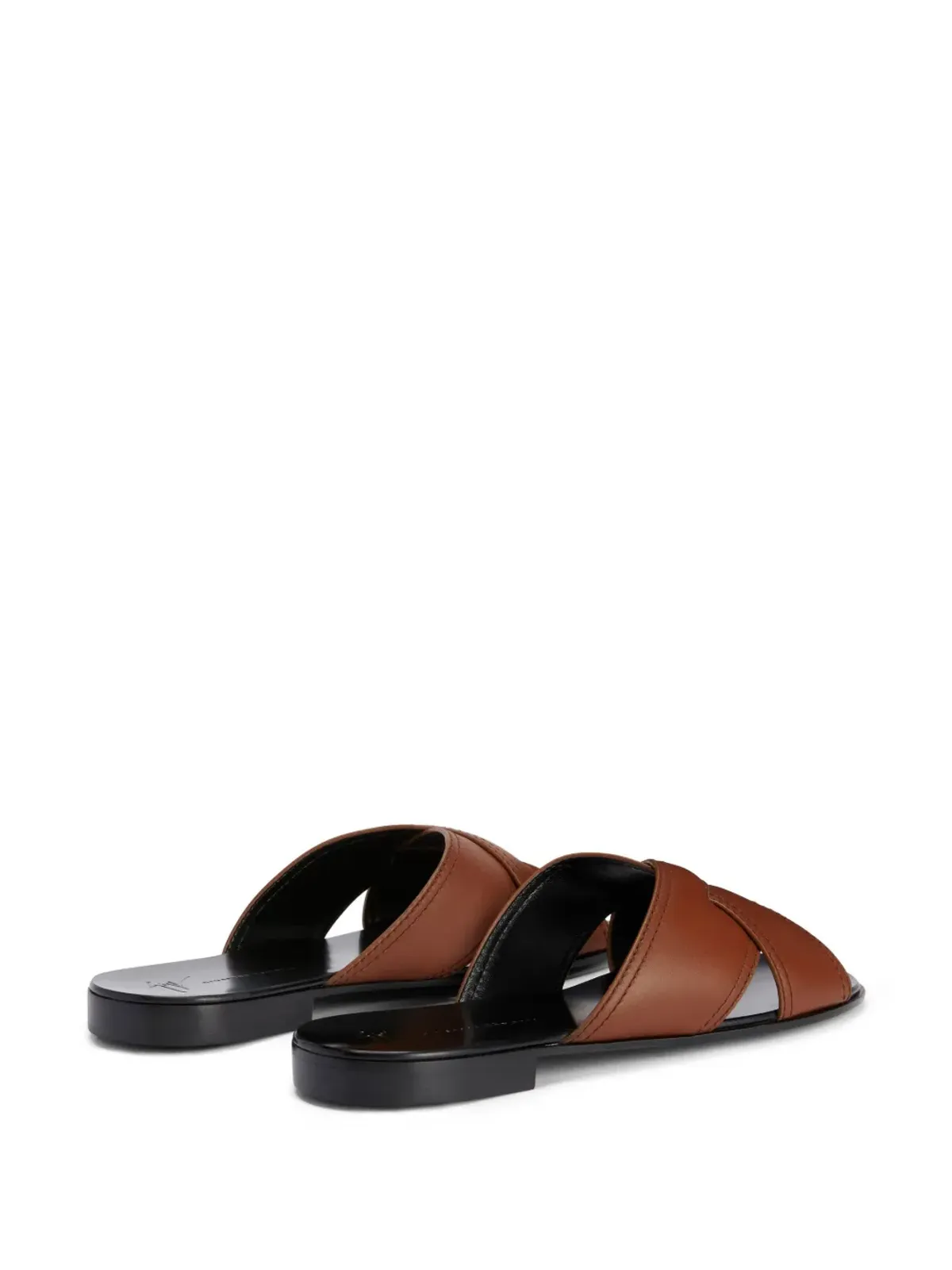 Giuseppe Zanotti Flavio crossed-leather sandals - Brown - 画像3