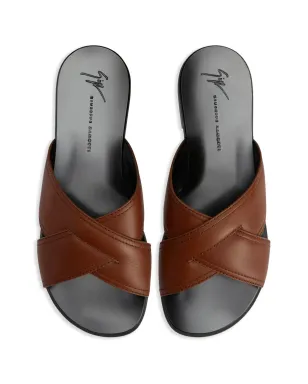 Giuseppe Zanotti Flavio crossed-leather sandals - Brown - サムネイル4