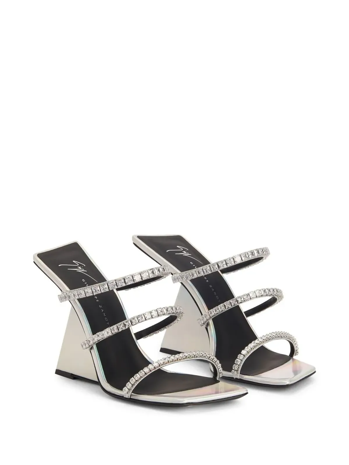 Giuseppe Zanotti クラレンス サンダル（シルバー） - 画像2