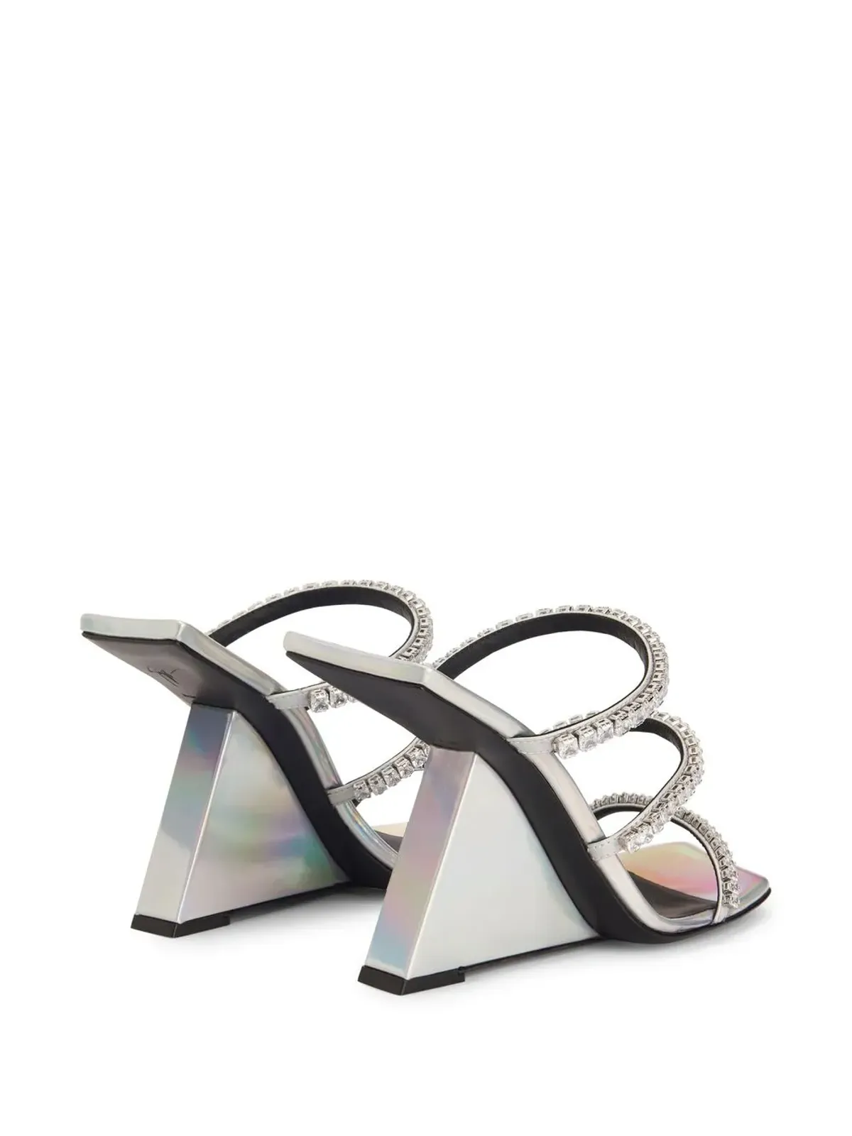 Giuseppe Zanotti クラレンス サンダル（シルバー） - 画像3