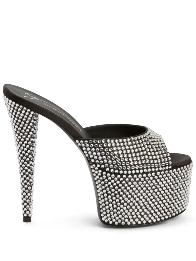 Giuseppe Zanotti Giuseppe Zanotti GZ Aida クリスタル装飾プラットフォームサンダルの商品画像