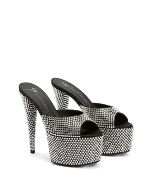 Giuseppe Zanotti GZ Aida クリスタル装飾プラットフォームサンダル - サムネイル2