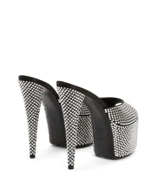 Giuseppe Zanotti GZ Aida クリスタル装飾プラットフォームサンダル - サムネイル3