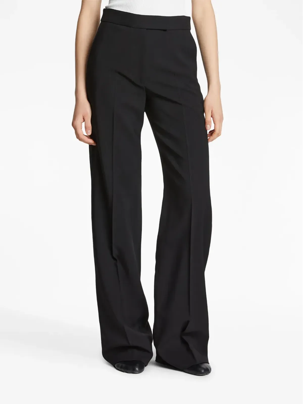 Proenza Schouler 黒のクレープ地 テーラードパンツ - 画像5