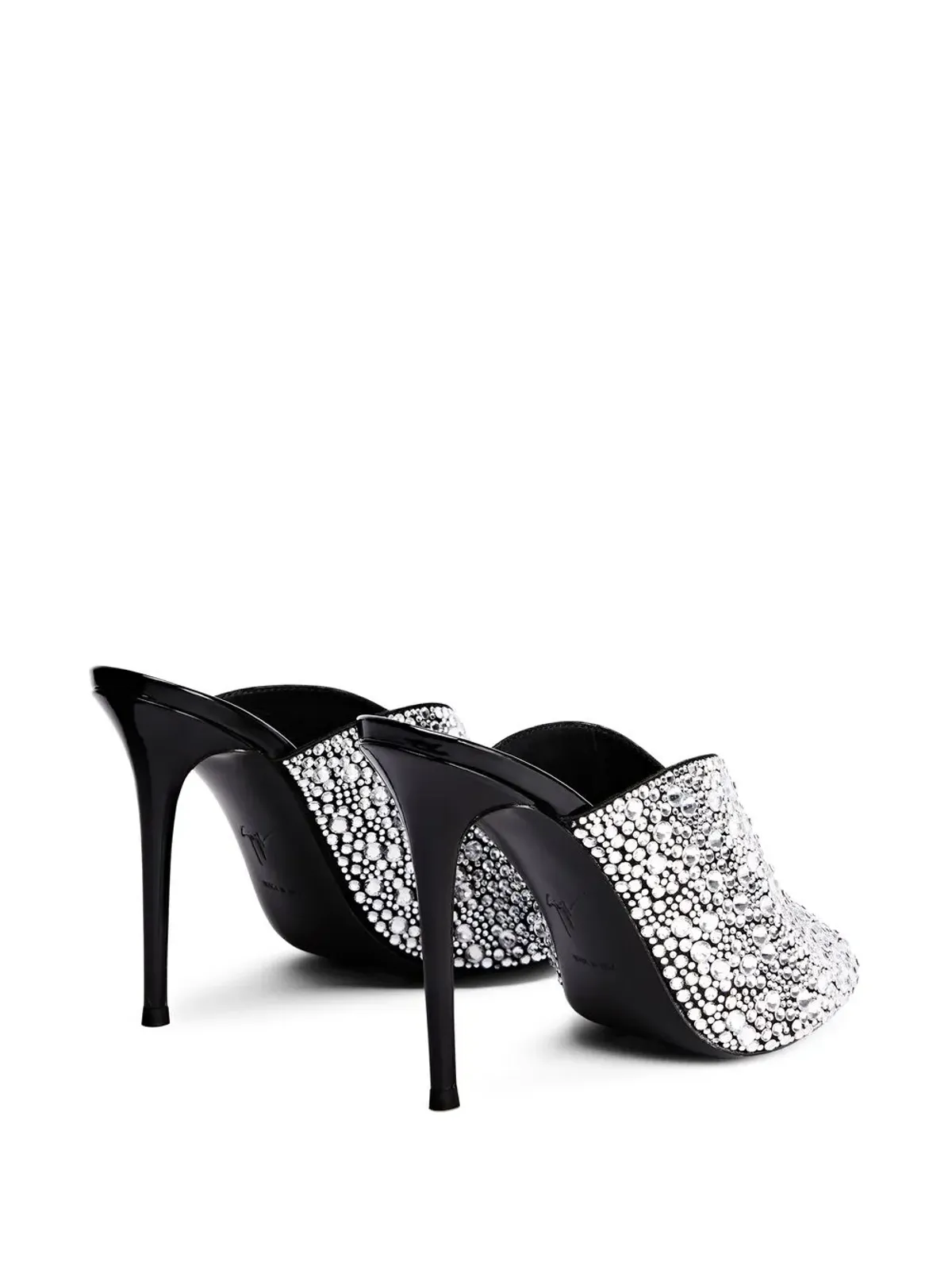 Giuseppe Zanotti 105mm Intriigo Sparkle サンダル - ブラック - 画像3
