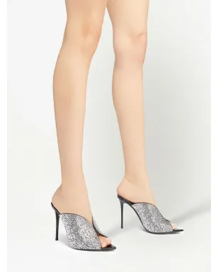 Giuseppe Zanotti 105mm Intriigo Sparkle サンダル - ブラック - サムネイル4