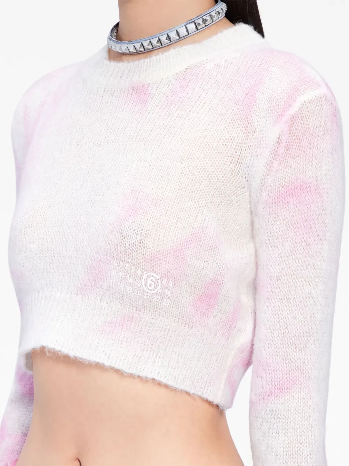 MM6 Maison Margiela タイダイ柄クロップドジャンパー - 画像5