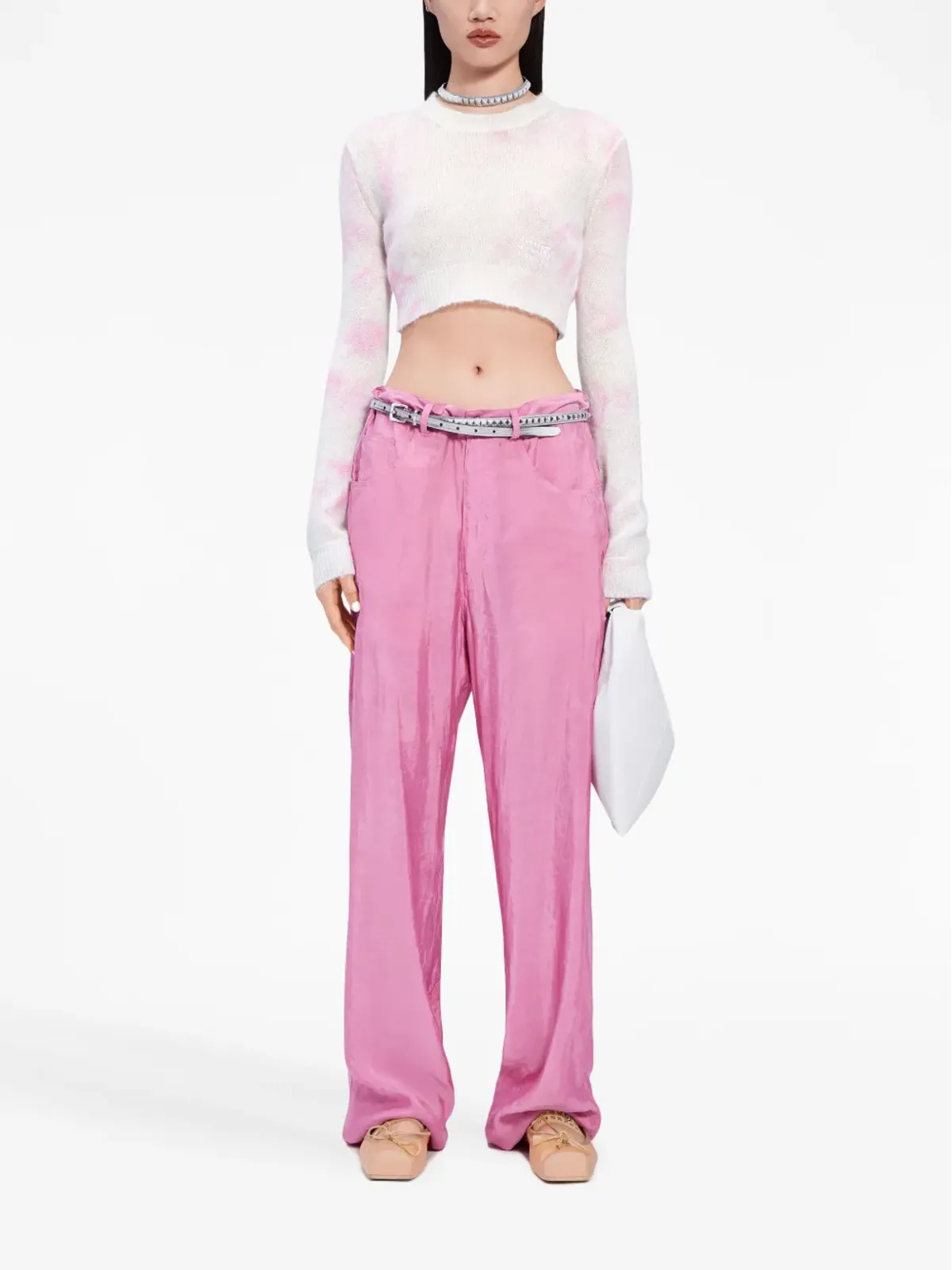 MM6 Maison Margiela タイダイ柄クロップドジャンパー - 画像2
