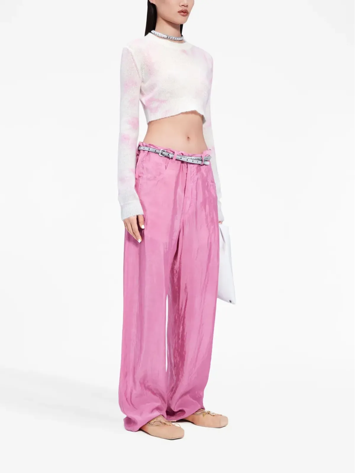 MM6 Maison Margiela タイダイ柄クロップドジャンパー - 画像3