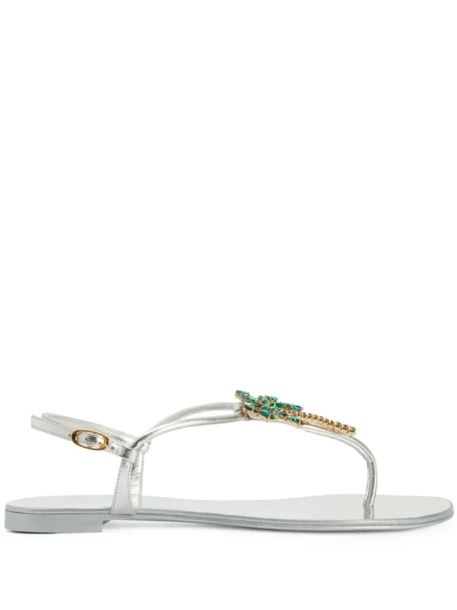 Giuseppe Zanotti Giuseppe Zanotti Venice Beach レザー フラットサンダルの商品画像
