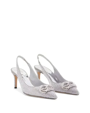 Giuseppe Zanotti シプリリエンヌ クリスタルスリングバックパンプス - サムネイル2