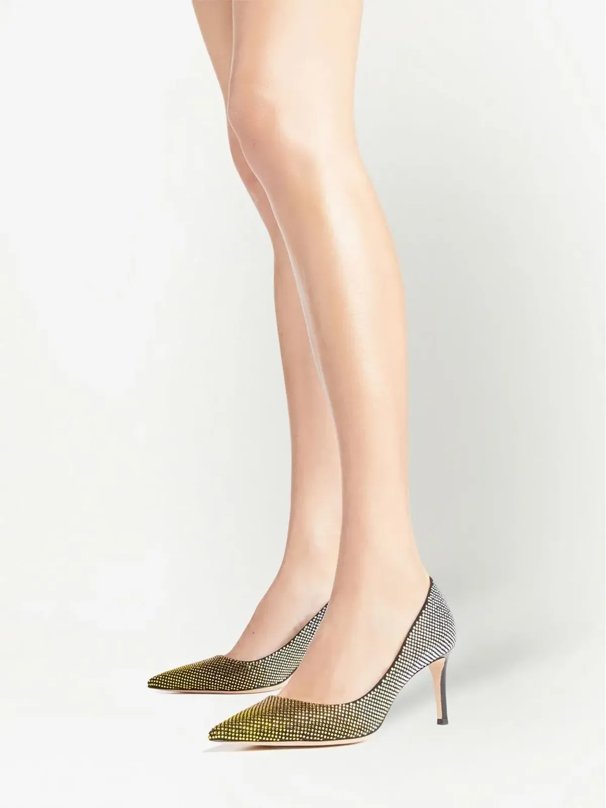 Giuseppe Zanotti Celie Crystal パンプス（ブラック） - 画像4
