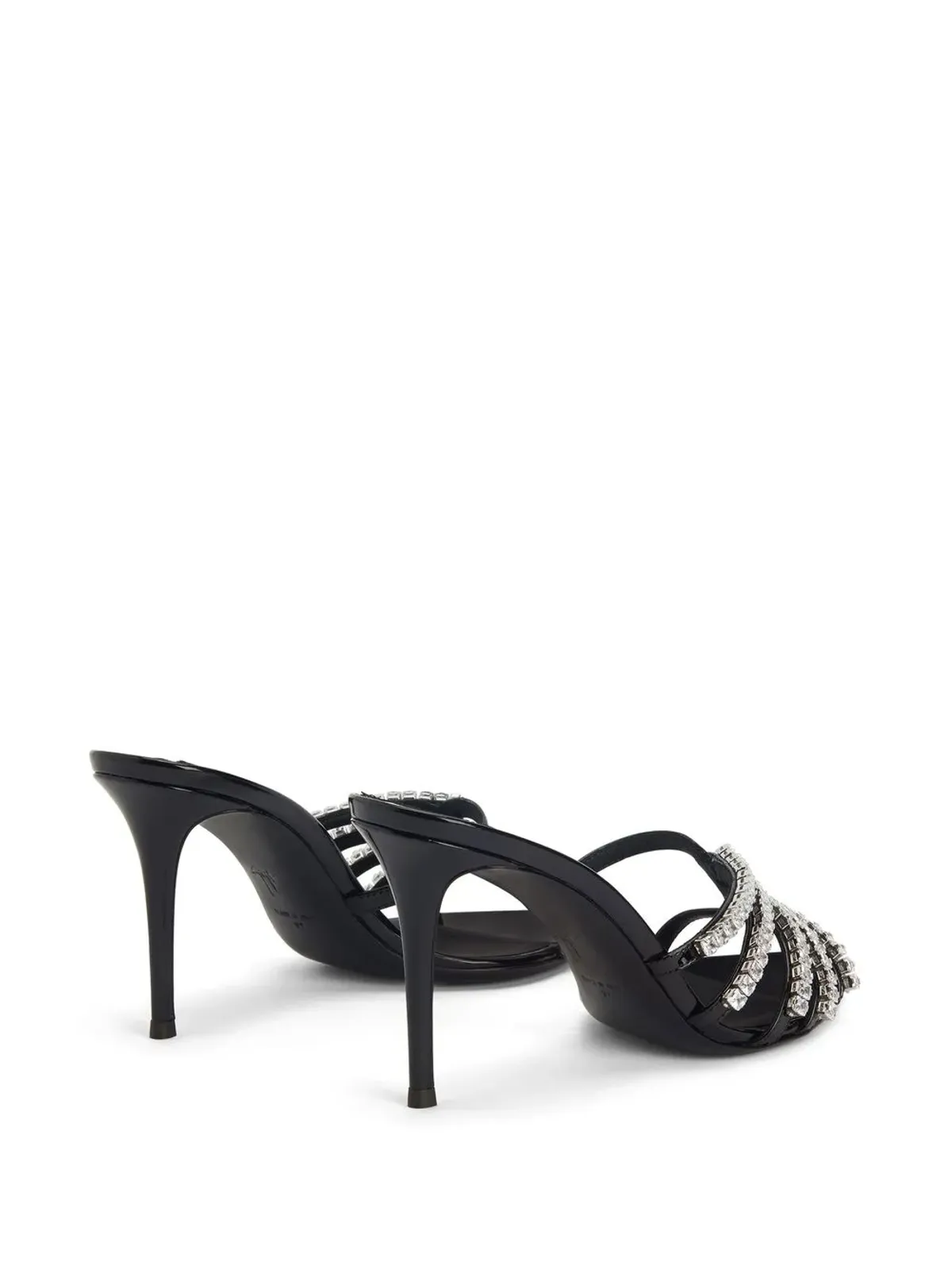 Giuseppe Zanotti イントリゴ エンブリッシュド ヒールド サンダル ブラック - 画像3