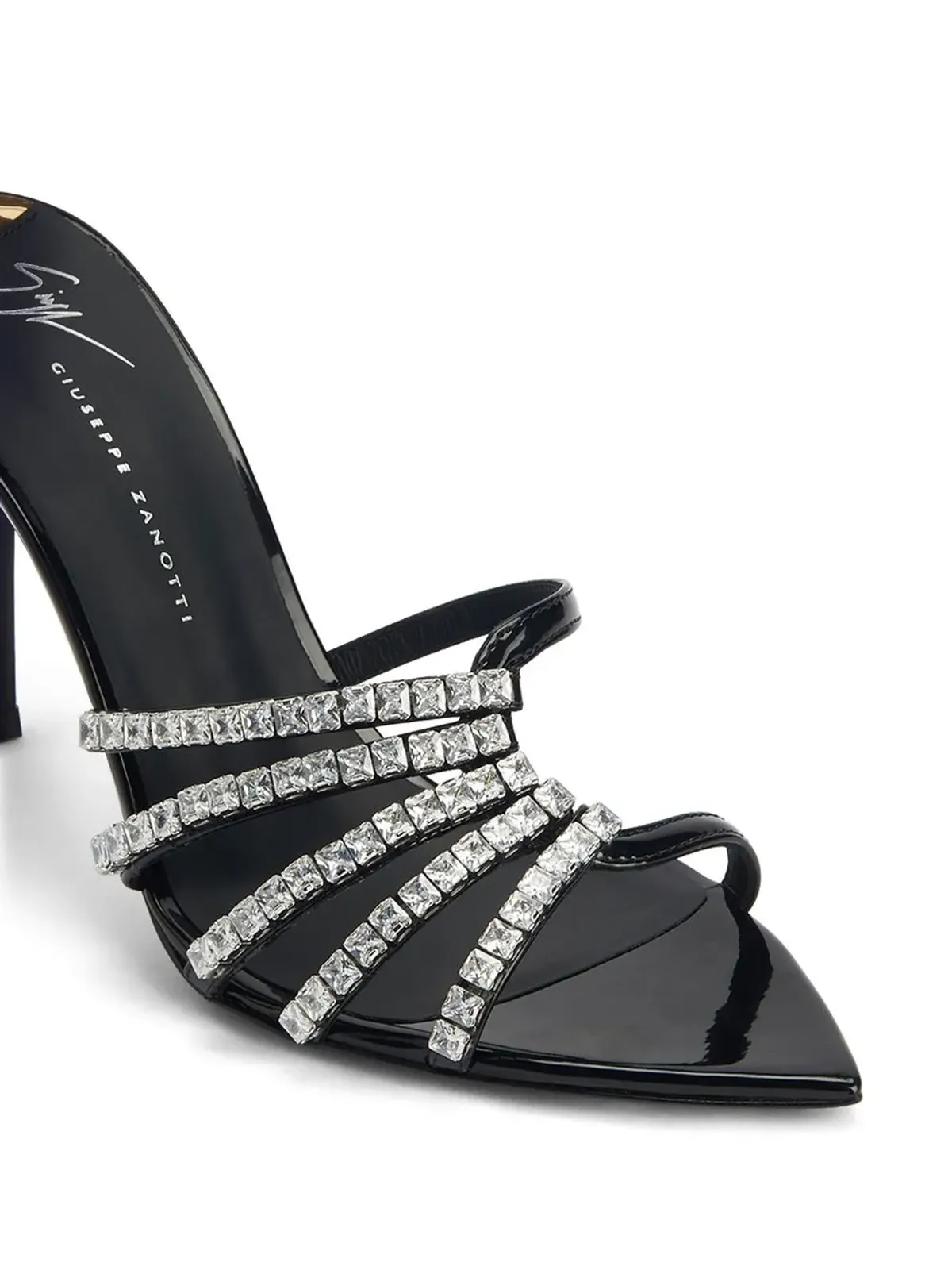 Giuseppe Zanotti イントリゴ エンブリッシュド ヒールド サンダル ブラック - 画像4