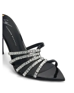 Giuseppe Zanotti イントリゴ エンブリッシュド ヒールド サンダル ブラック - サムネイル4