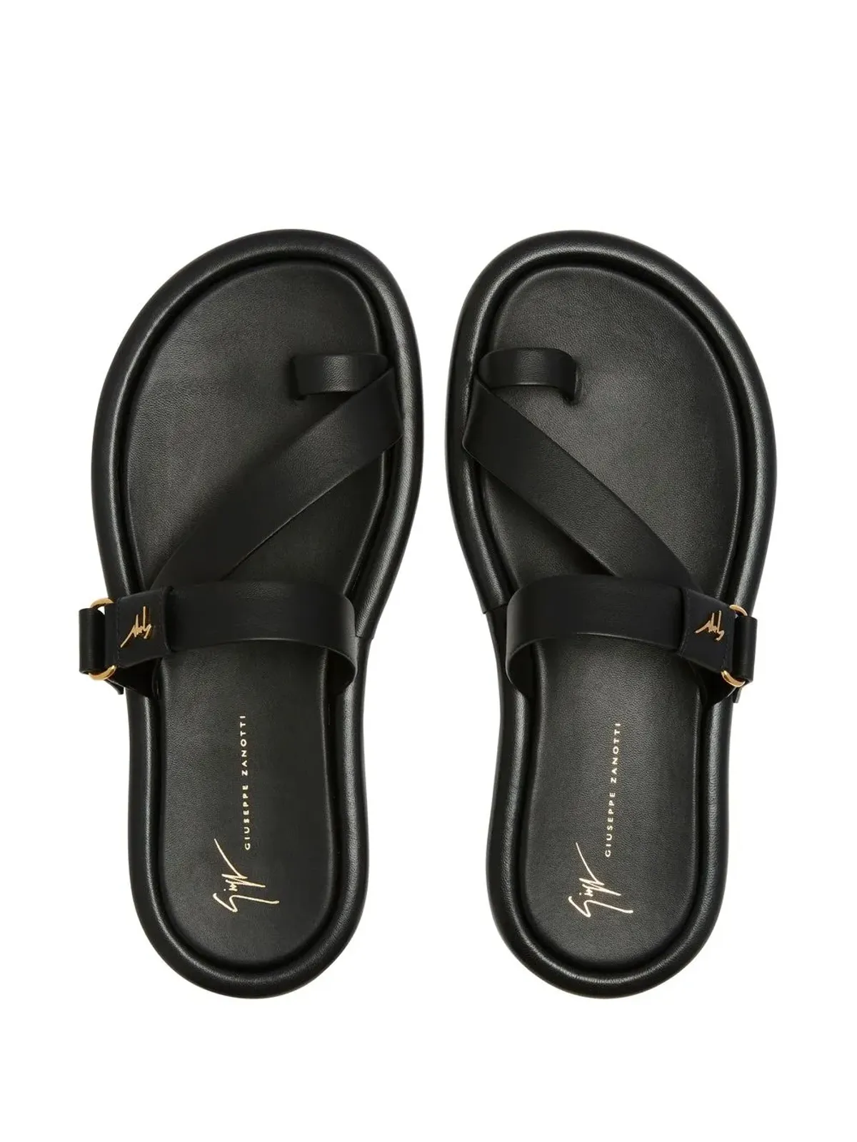 Giuseppe Zanotti Taanguy レザーサンダル - ブラック - 画像4