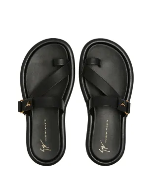 Giuseppe Zanotti Taanguy レザーサンダル - ブラック - サムネイル4