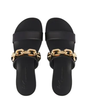 Giuseppe Zanotti アベールチェーンレザーサンダル - サムネイル4
