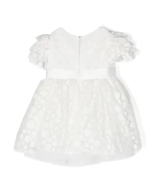 Monnalisa コットン水玉柄の半袖ワンピース - White - サムネイル2