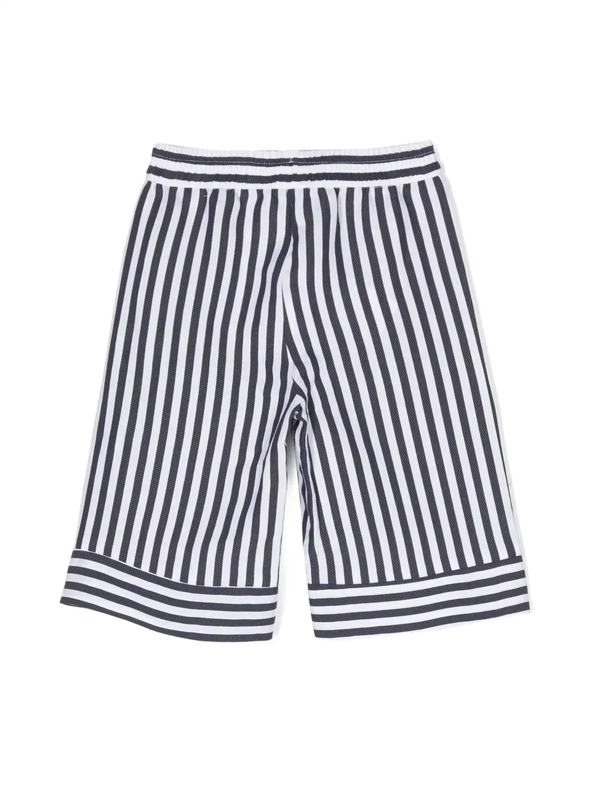 Monnalisa stripe-pattern wide leg trousers - White - 画像2
