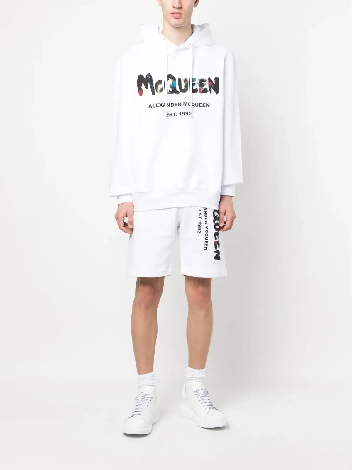 Alexander McQueen グラフィティプリント コットン パーカー - 画像2
