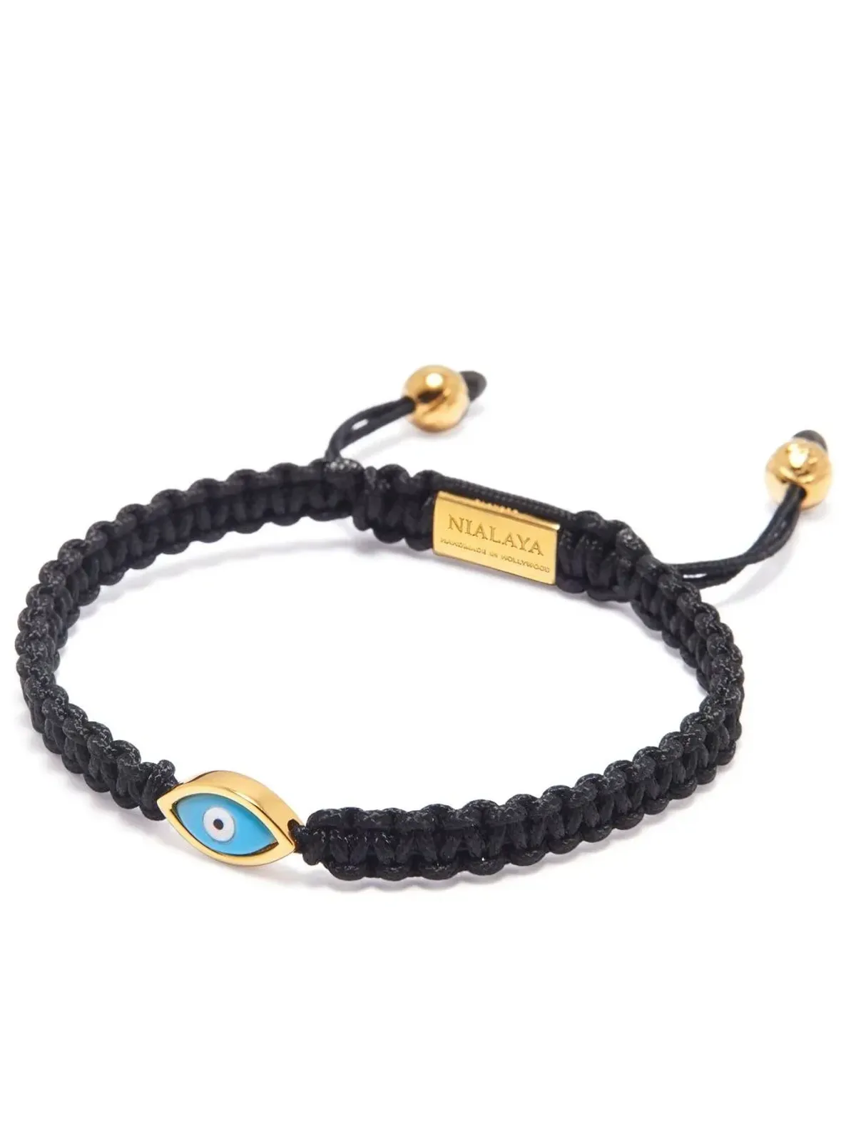 Nialaya Jewelry 邪視モチーフのストリングブレスレット - ブラック - 画像2