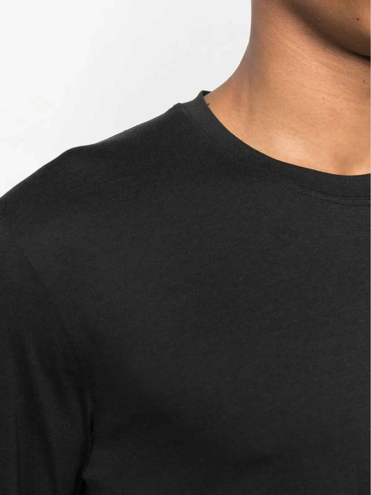 TOM FORD ラウンドネック長袖Tシャツ ブラック - 画像5