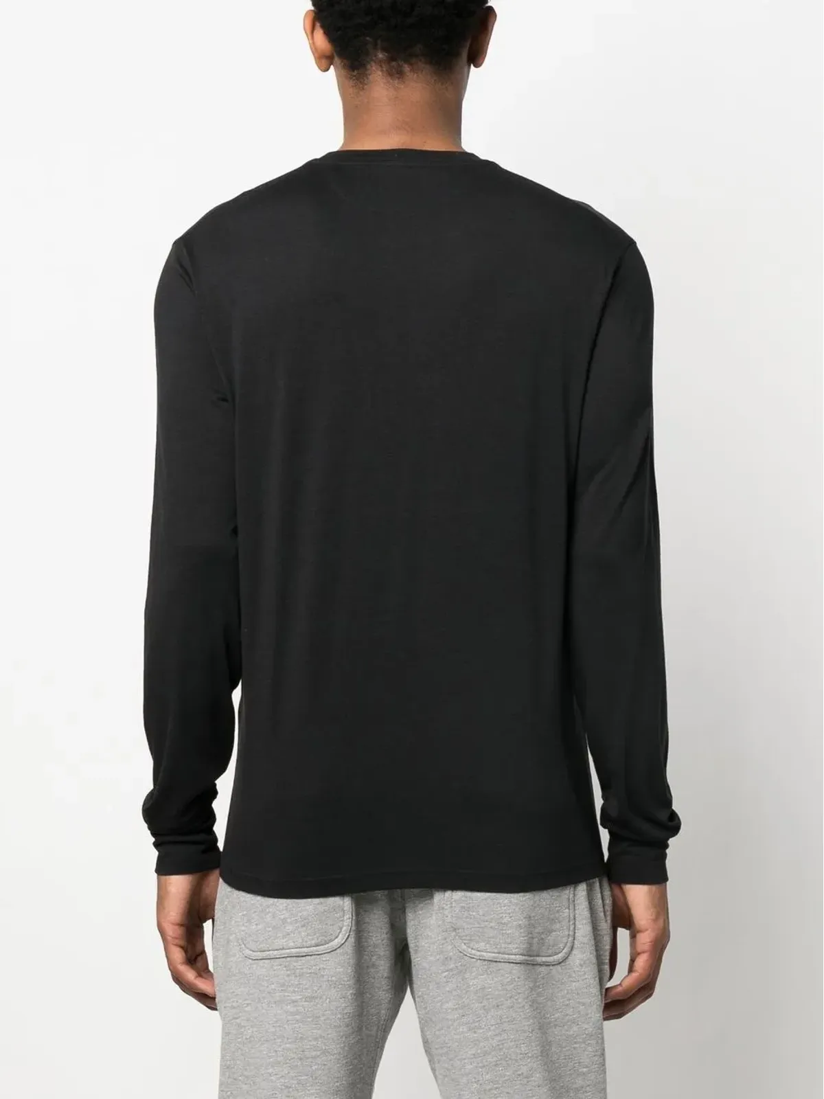 TOM FORD ラウンドネック長袖Tシャツ ブラック - 画像4