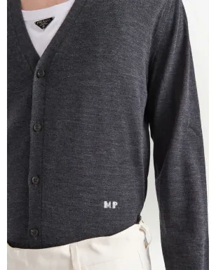 Prada Vネック ウールカーディガン - グレー - サムネイル4