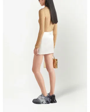 Prada Vネック ラメ カーディガン - ゴールド - サムネイル3