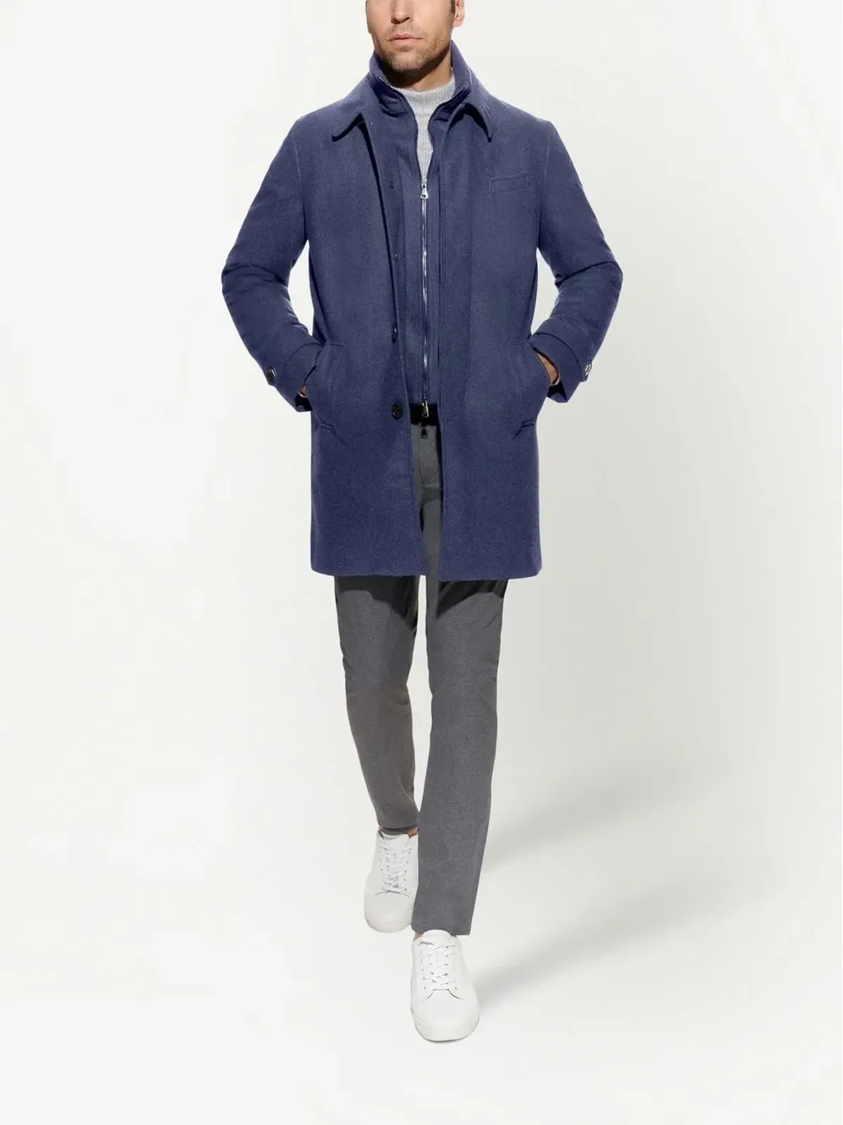 Norwegian Wool ダウン入りウールコート - 画像2