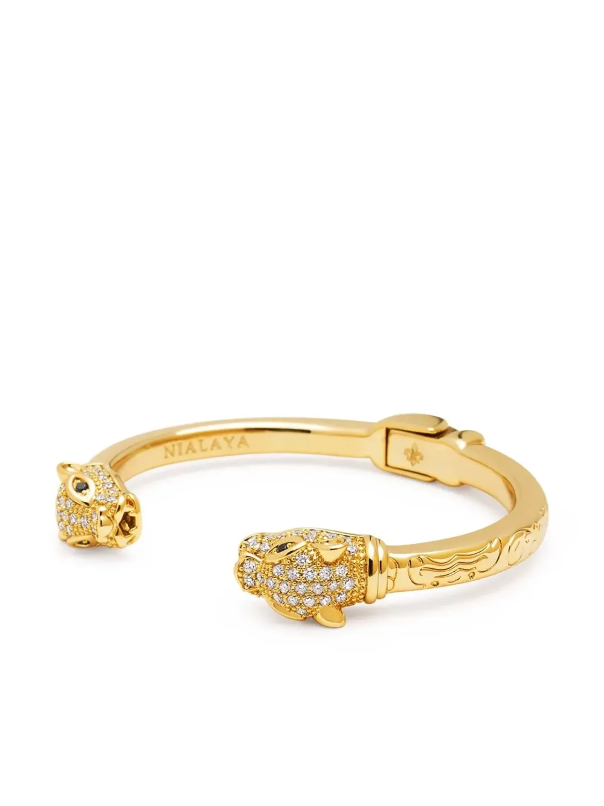 Nialaya Jewelry パンサークリスタル装飾ブレスレット - ゴールド - 画像2