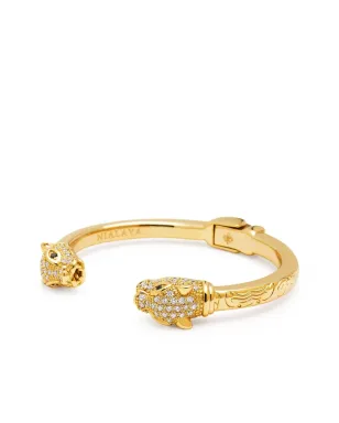 Nialaya Jewelry パンサークリスタル装飾ブレスレット - ゴールド - サムネイル2