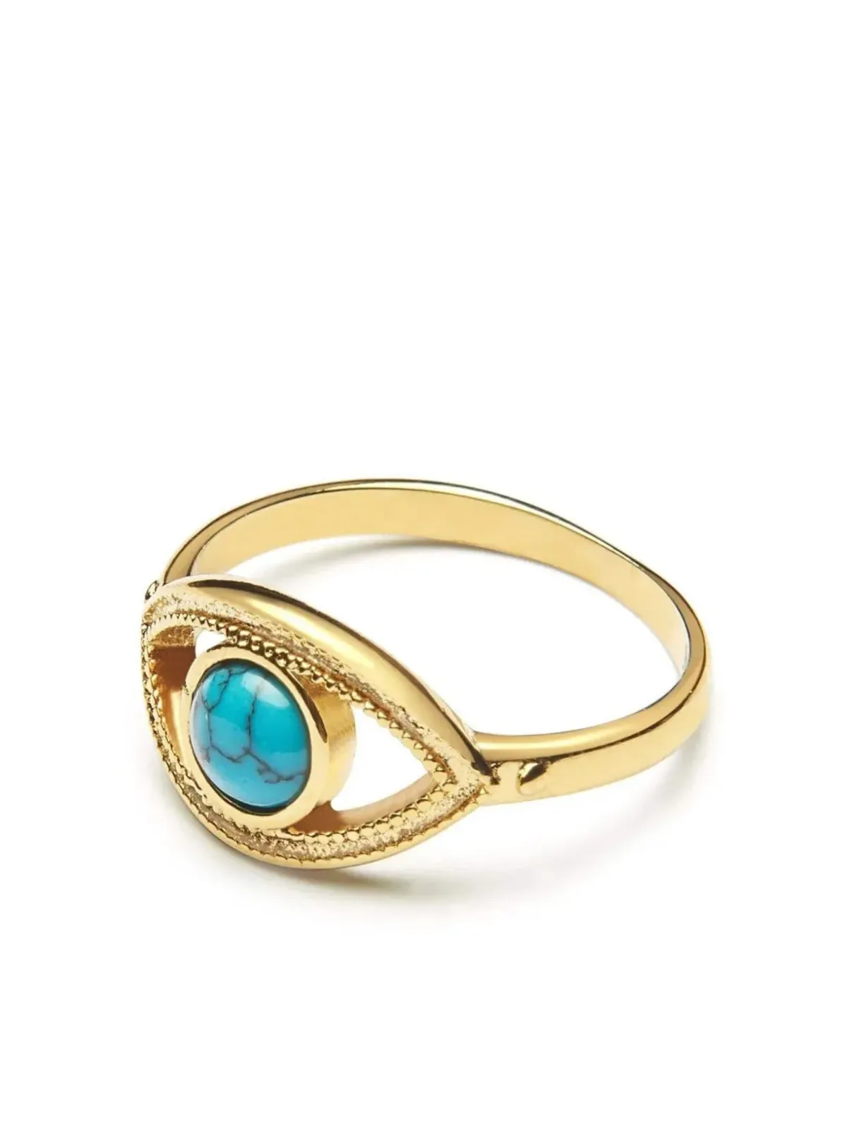 Nialaya Jewelry Skyfall Evil Eye ring - Gold - 画像2