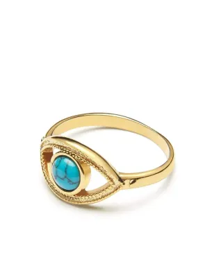 Nialaya Jewelry Skyfall Evil Eye ring - Gold - サムネイル2
