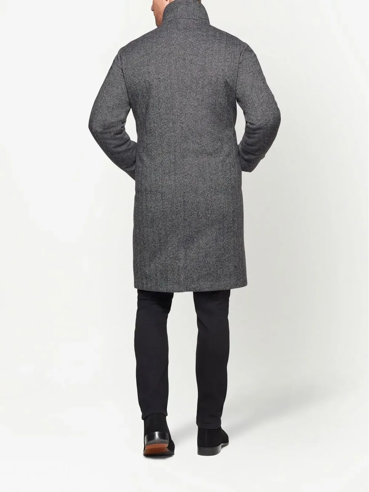 Norwegian Wool シングルブレスト ダウン入り コート - 画像4