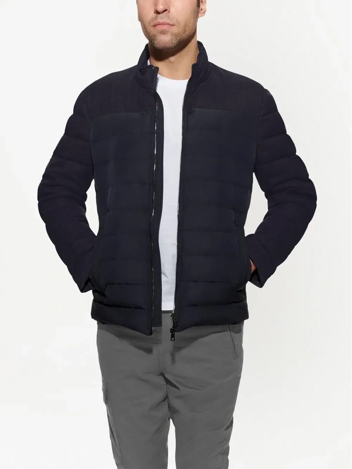 Norwegian Wool キルテッドパディドダウンジャケット - 画像3