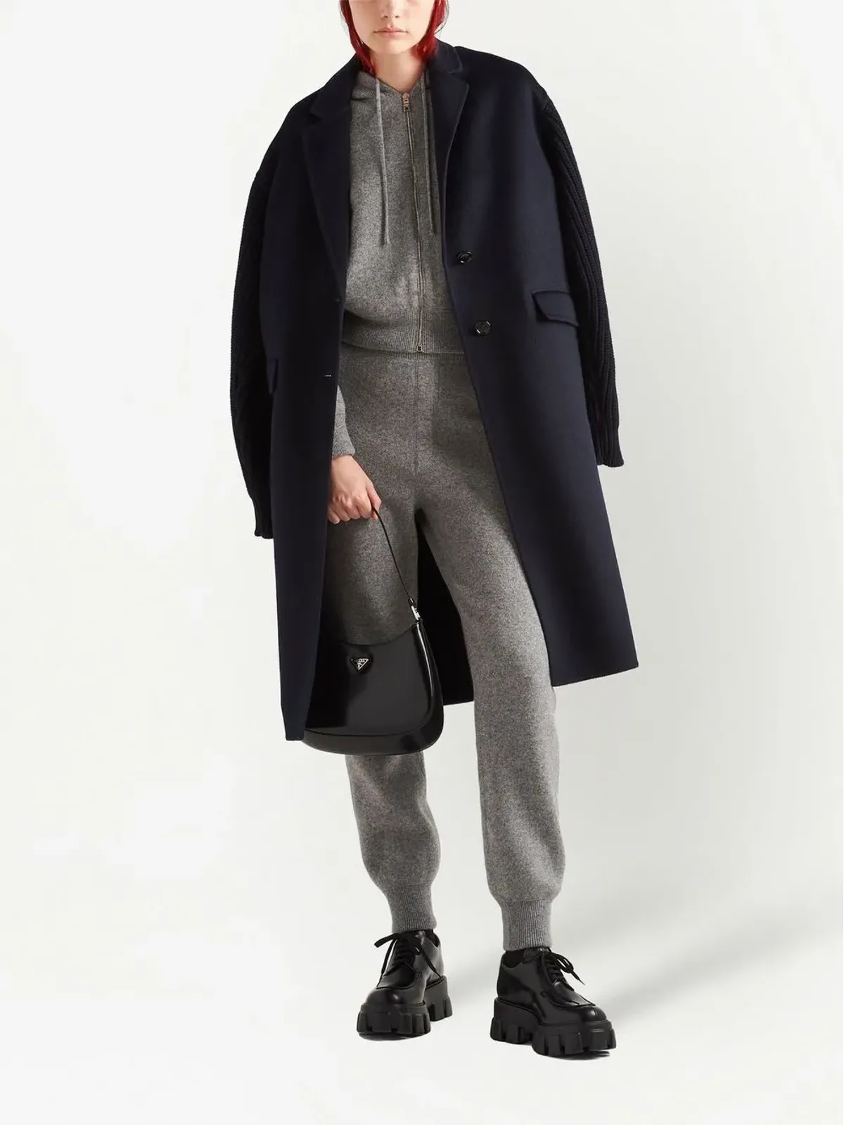 Prada カシミヤ トラックパンツ - 画像2