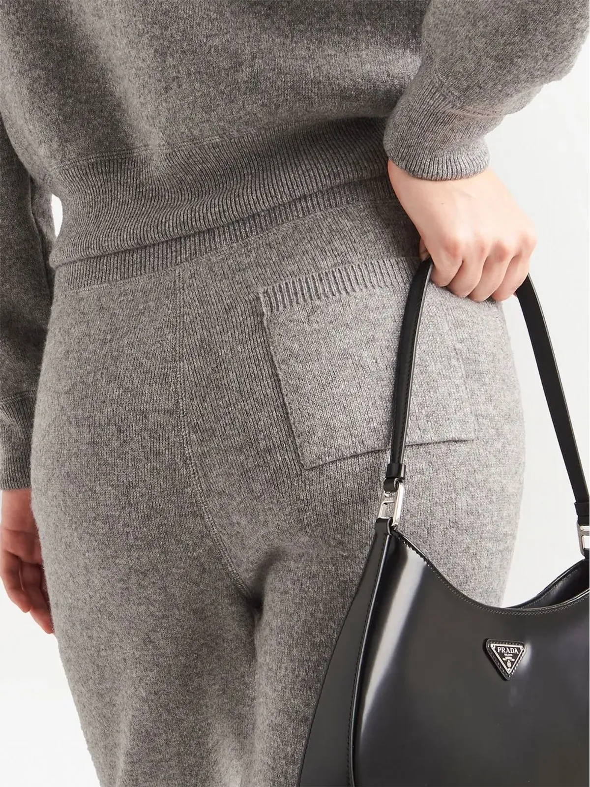 Prada カシミヤ トラックパンツ - 画像4