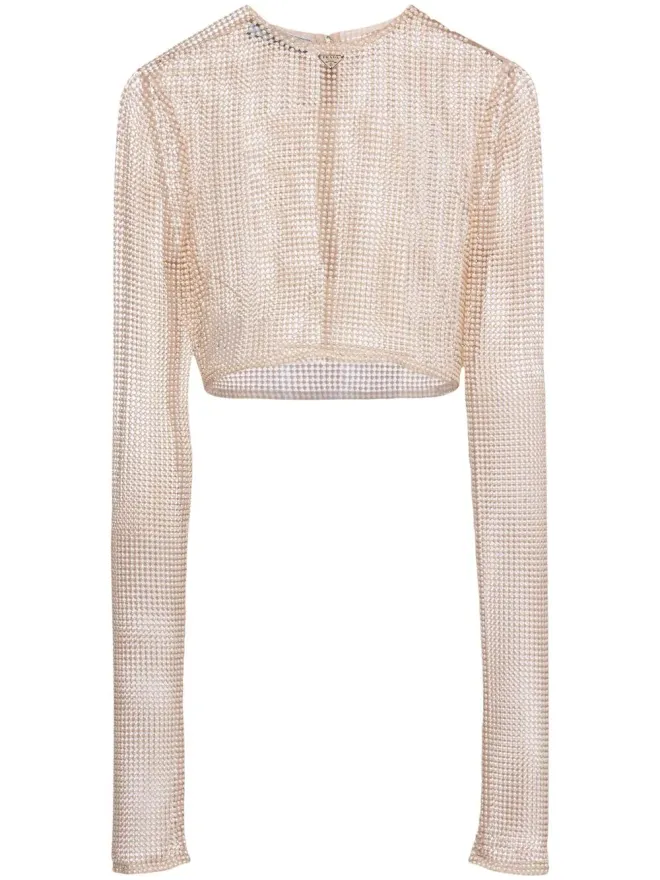 Prada Prada パール装飾メッシュトップの商品画像
