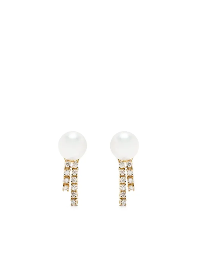 Mizuki Mizuki 18kt イエローゴールド パール ピアスの商品画像